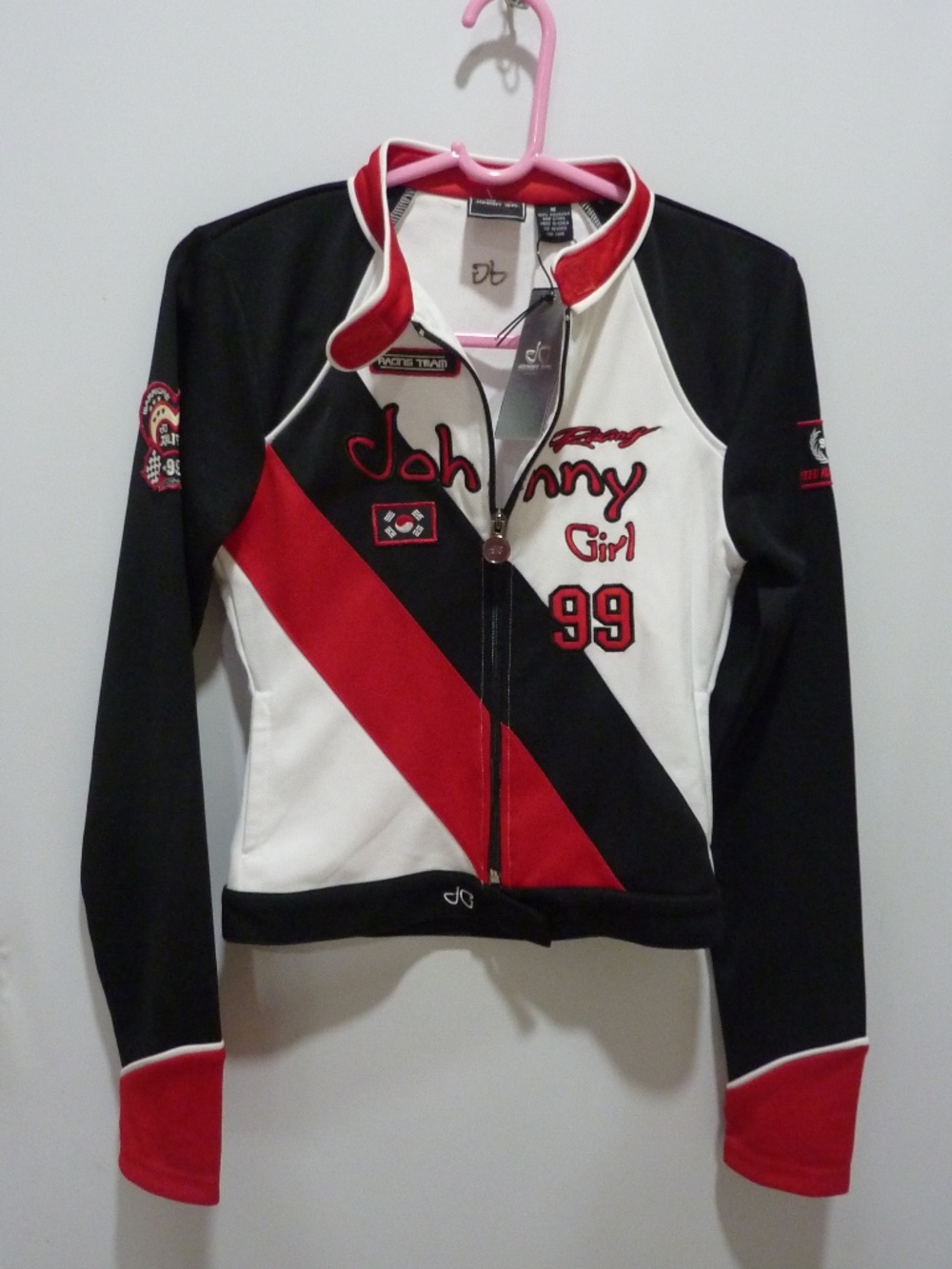 Vintage Y2K Croppped EMBROIDER  Johnny Girl Jacket  *RARE* Sz M NEW W/TAG